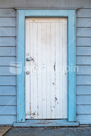 Door on boat shed