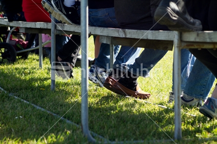 Feet in country viewing stands