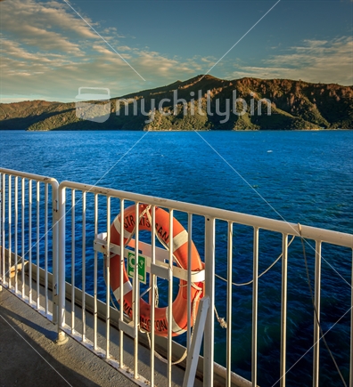 Bluebridge Ferry crossing from Picton to Wellington in the Marlborough Sounds
