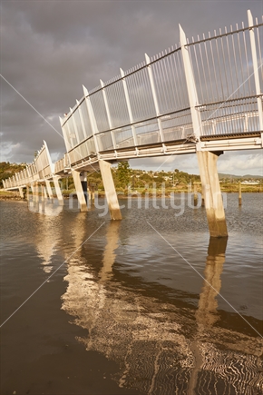 Whangarei's Kotuitui Whitinga bridge along the Hatea Loop walkway and cycle way around the harbour, Northland