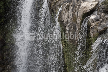 Closeup of Haruru waterfall near Paihia and Waitangi in Northland