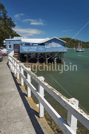 Famous Mangonui fish shop and restaurant in Northland