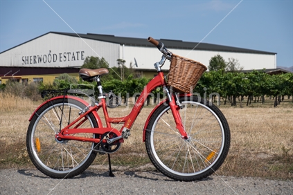 Vintage bike at Sherwood Estate Canterbury Winery