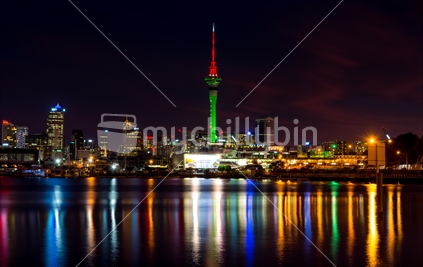Auckland Sky Line at night