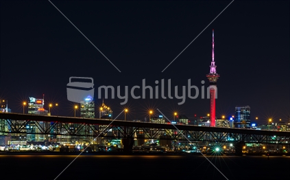 Auckland city at night