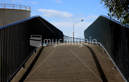 Walkway from Timaru across the railway lines to the Port area.