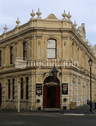 The old Criterion hotel, an Iconic corner building in Oamaru's Historic Precinct