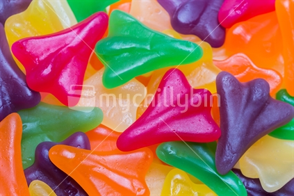 Colourful jet plane chewy lollies