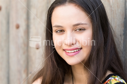 Beautiful smiling maori woman closeup