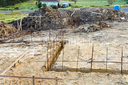 Foundation footings for new house build