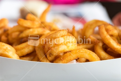 Yummy potato curly fries