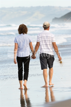 Walking on the beach