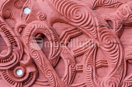 Tradional maori wood carving