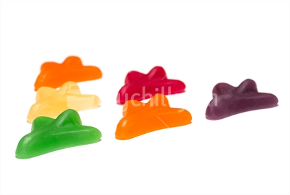 Jet plane lollies in formation