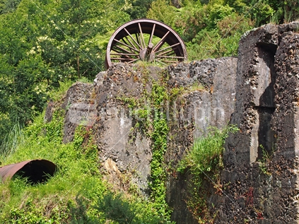 Relics of the old Crown gold mine in the Karangahake gorge