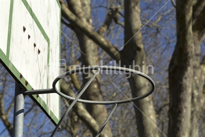 Net-less basketball hoop