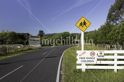 Free Range Children Sign