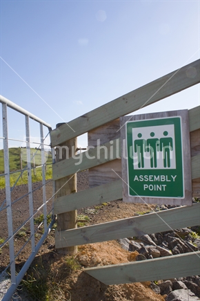 Assembly point on a farm gate (High ISO)