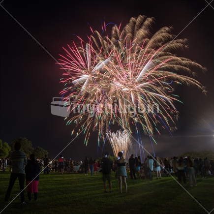 Fireworks at Lantern Festival 2018, Chinese New Year celebration in Auckland