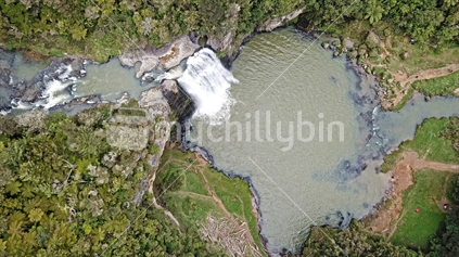 Aerial view of Hunua Falls