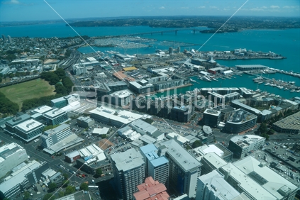 A view of Auckland city from the sky tower.