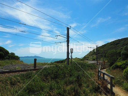 Train tracks beside Paekakariki Escarpment Track, Kapiti Coast