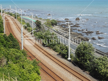Kapiti Coast, railway lines, SH1