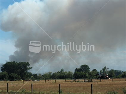 Thick smoke from burnoff, South Cantebury
