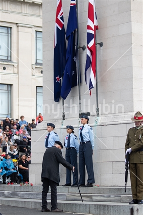 Veteran at Auckland Cenotaph